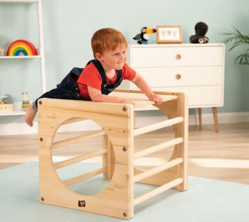 TP Toys Active Tots Holz Klettergerüst | Natur | 52x60x52 cm 