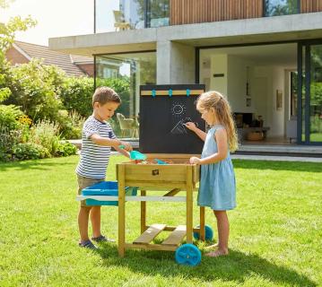 TP Toys Fun | Holz Matschtisch für Wasser und Sand | mit Abdeckung  