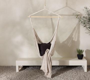 VENTURE HOME Kalino | Garten Hängesessel ohne Gestell | cremeweiß 
