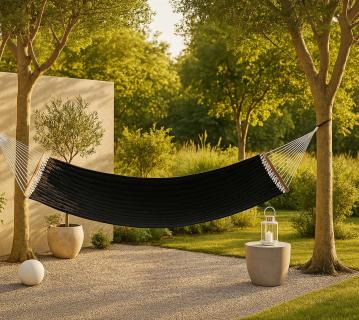 VENTURE HOME Marbella | Doppel Hängematte outdoor | schwarz 