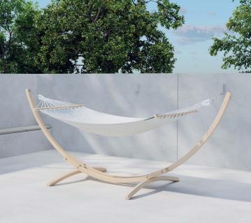 VENTURE HOME Hedvig | Outdoor Hängematte mit Gestell | weiß 