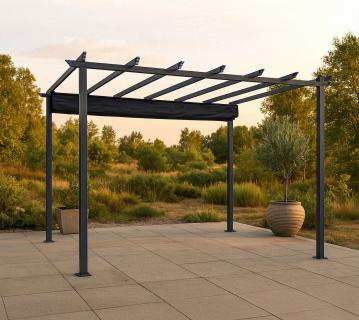 VENTURE HOME Lazio Pergola | Aluminium Terrassen Überdachung | 3x3 | schwarz 