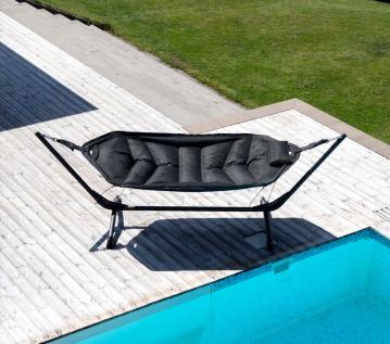 VENTURE HOME Nino | Outdoor Hängematte mit Gestell | schwarz 