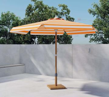 VENTURE HOME Cerox | Balkon Sonnenschirm | Orange gestreift | Ø 270 cm 