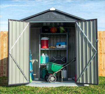 B-WARE Westmann Stahl Gerätehaus Minor 64 | Anthrazit | 119x183x196 cm 