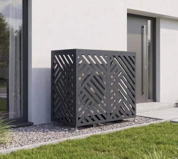 Westmann Tecto Linea S | Abdeckung für Wärmepumpe | Anthrazit | 100x50x97  