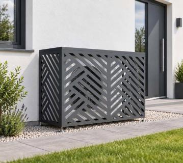 Westmann Tecto Linea M | Abdeckung für Wärmepumpe | Anthrazit | 140x50x97 cm 