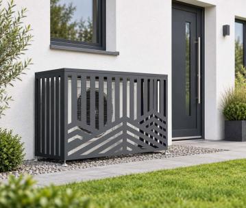 Westmann Tecto Forma M | Abdeckung für Wärmepumpe | Anthrazit | 140x50x97 cm 