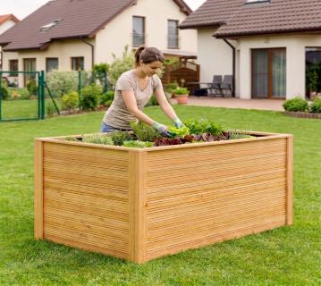 Westmann Larius 160 | Garten Hochbeet aus Holz | Lärchenholz | 160x90 cm 