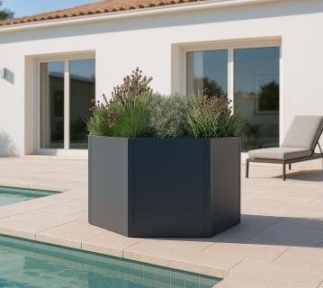 Westmann Varia 52 | Metall Hochbeet 6-eckig | Anthrazit 