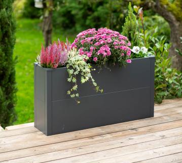 B-WARE Westmann Talus L | Metall Pflanzkübel rechteckig | Anthrazit  