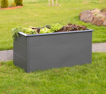B-WARE Westmann Metall Hochbeet Primus L | Inkl. Schneckenschutz | Anthrazit | 150x75x77 cm 