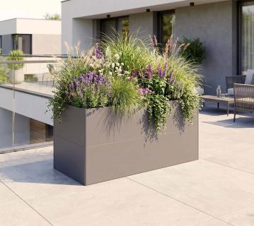 Westmann Altera 150 | Metall Hochbeet mit Zwischenboden | Anthrazit | 150x75x77 cm 