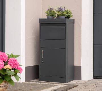 Westmann Stahl Paketbox Piet | Anthrazit | 50x37x105 cm 