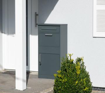 Westmann Stahl Paketbox Pedro | Anthrazit | 50x37x112 cm 