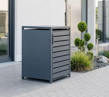 Westmann Metall Mülltonnenbox Kubus | 240 L | Anthrazit | 68x80x116 cm 