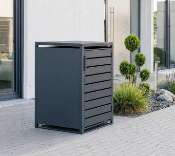 Westmann Metall Mülltonnenbox Kubus | 240 L | Anthrazit | 68x80x116 cm 