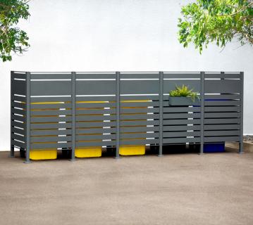 Westmann Metall Sichtschutz Planum 5 | Anthrazit | 400x90x150 cm 