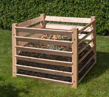 Westmann Holz Komposter Konni M | Lärchenholz | Natur | 100x100x80 cm  