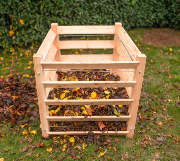 Westmann Holz Komposter Konni S | Lärchenholz | Natur | 85x85x80 cm  