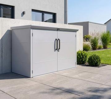 WESTMANN SIGNATURE Portus | Metall Mülltonnenbox 3er | 3x240 L | Grau 