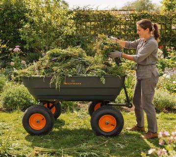 Westmann Prakta M | Kunststoff Gartenwagen | mit Kippfunktion 