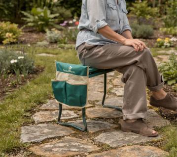 Westmann Multi | Gartenhocker mit Kniebank | klappbare Garten Kniehilfe 