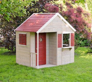 Wendi Toys Holz Spielhaus Krokodil | Natur | 155x120x168 cm 