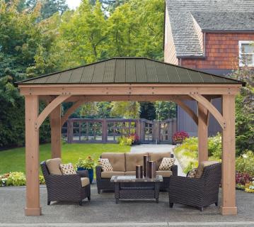 Westmann Holz Pavillon Devon 1214 | Natur | 427x366x317 cm 