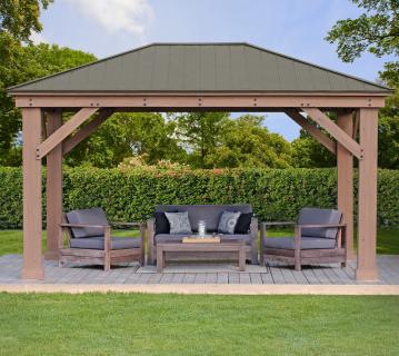 Westmann Holz Pavillon Devon 1216 | Natur | 490x371x315 cm 