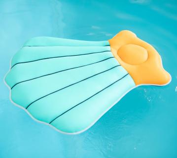 Westmann Stoff Schwimmtier Muschel | Türkis | 105x120x10 cm 