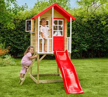 Zwerkules Lolla 1 | Kinder Stelzenhaus mit Rutsche | Holz  