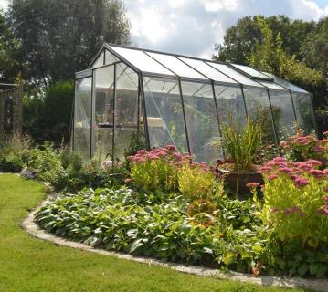 ACD Glas Gewächshaus S110H-B-RAL | 741x306x241 cm 