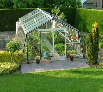 ACD Glas Gewächshaus S208H-B-RAL | 593x380x253 cm 