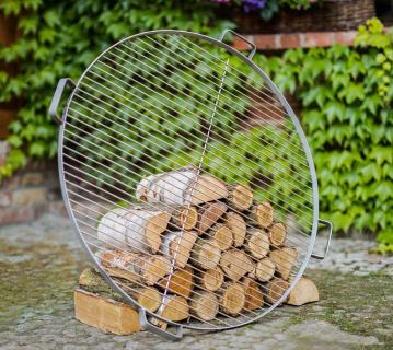 CookKing Edelstahl Grillrost 60 | inkl. 4 Griffen | Zubehör für Feuerschalen | Ø 60 cm 