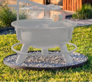 CookKing Stahl Feuerschalenbasis 100 | Zubehör für Feuerschalen | Ø 100 cm 