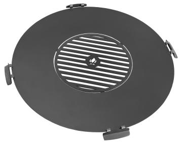 CookKing Stahl Grillplatte mit Grillrost | Zubehör für Feuerschalen | Ø 80 cm 