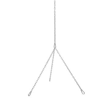 CookKing Metall Ketten und Karabinerhaken für Grillrost | Zubehör für Schwenkgrill | Silber 