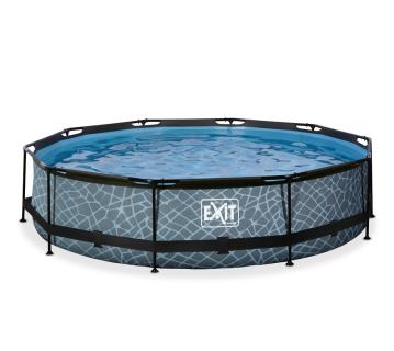 B-WARE Exit Stahlrahmen Aufstellpool | Grau | 76 cm 