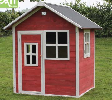 Exit Holz Spielhaus Loft 100 | Rotbraun | 149x141x160 cm 
