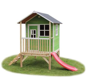Exit Holz Spielhaus Loft 300 | Grün | 185x260x225 cm 