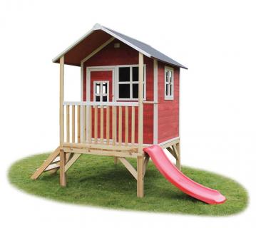 Exit Holz Spielhaus Loft 300 | Rotbraun | 185x260x225 cm 