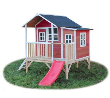 Exit Holz Spielhaus Loft 350 | Rotbraun | 280x225 cm 