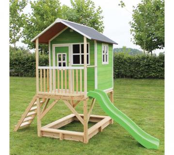 Exit Holz Spielhaus Loft 500 | Grün | 255x328x255 cm 