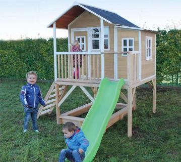 Exit Holz Spielhaus Loft 550 | Natur | 220x348x255 cm 