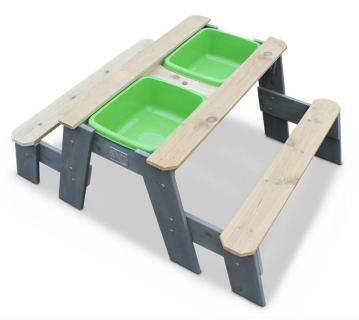 EXIT Aksent Sand, Wasser & Picknicktisch inkl. 2 Bänken und Wannen 