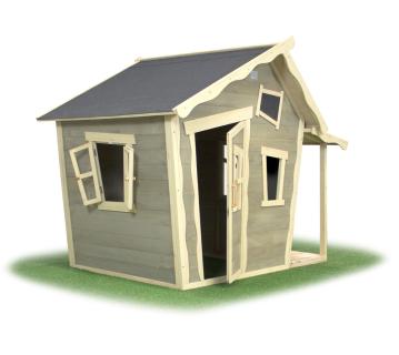 Exit Holz Spielhaus Crooky 150 | Grau | 145x171 cm 