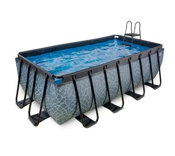 Exit Stahlrahmen Aufstellpool | Grau | 400x200x122cm 