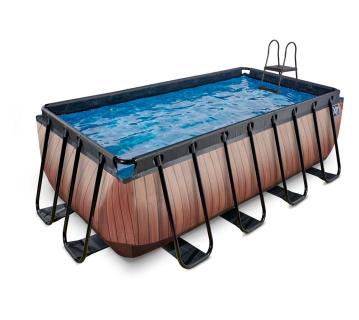 Exit Stahlrahmen Aufstellpool | Braun | 400x200x122cm 