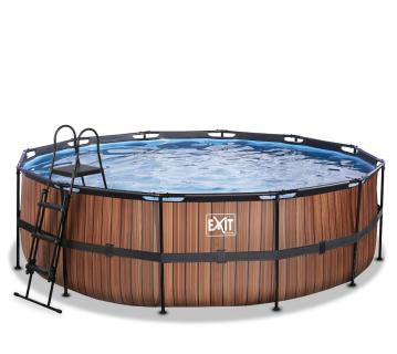 Exit Stahlrahmen Aufstellpool | Braun | 450x122cm